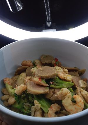 Foto resep Tumis udang brokoli bakso