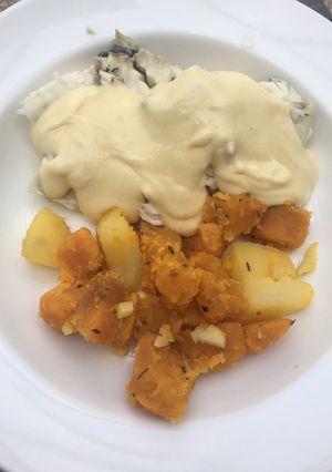 Foto resep Steamed Fish with Béchamel Sauce
