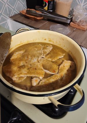 Una foto de Cerdo en salsa verde poblana