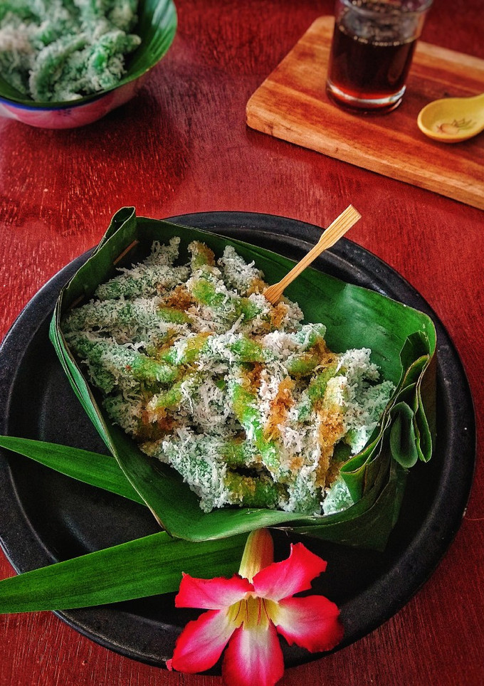 Foto resep Cenil Pandan Saus Kinca