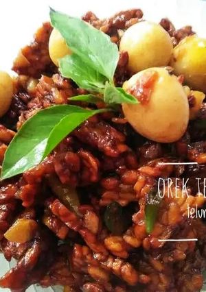 Foto resep Orek Tempe Mix Telur Puyuh Cabe Ijo