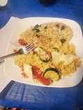 Parmesan Crusted Chicken with Orzo