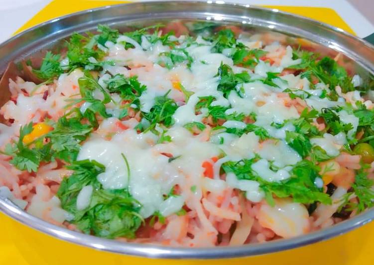 Steps to Make Homemade Cheese Veg pulao