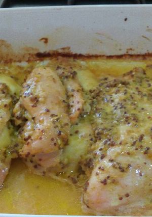 Una foto de Pechugas a la mostaza rellenas de mozzarella