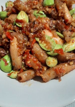 Foto resep Balado Cumi Asin Pete