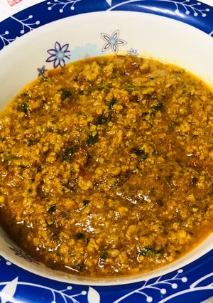A picture of One pot mins tomato curry.