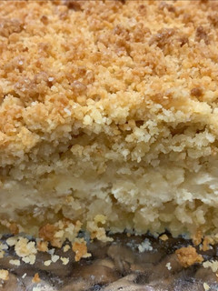 Una foto de Tarta crumble con chocolate blanco