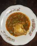 Pollo con salsa de espárragos