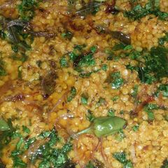 Masoor ki fry daal A picture of Masoor ki fry daal.