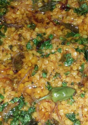 A picture of Masoor ki fry daal.