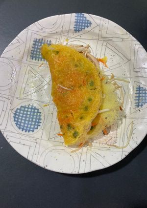 Hình của món Bánh xèo nấm chay.