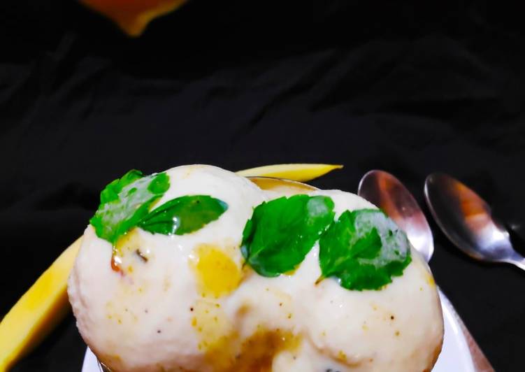 Aam pudina panna ice cream