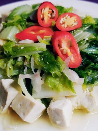 Cara Gampang Membikin Resep Tumis sawi putih dan tahu yang Bikin Ngiler Anti Ribet, Uenak Banget