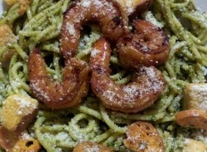 Una foto de Pasta al pesto