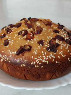 A picture of Wheat plum cake (Nolen gur attar cake).