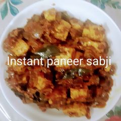 A picture of इंस्टेंट पनीर सब्जी(instant paneer sabzi recipe in hindi).