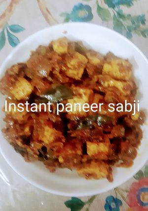 A picture of इंस्टेंट पनीर सब्जी(instant paneer sabzi recipe in hindi).