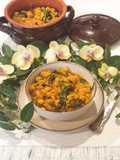 Curry di ceci con batata e spinaci