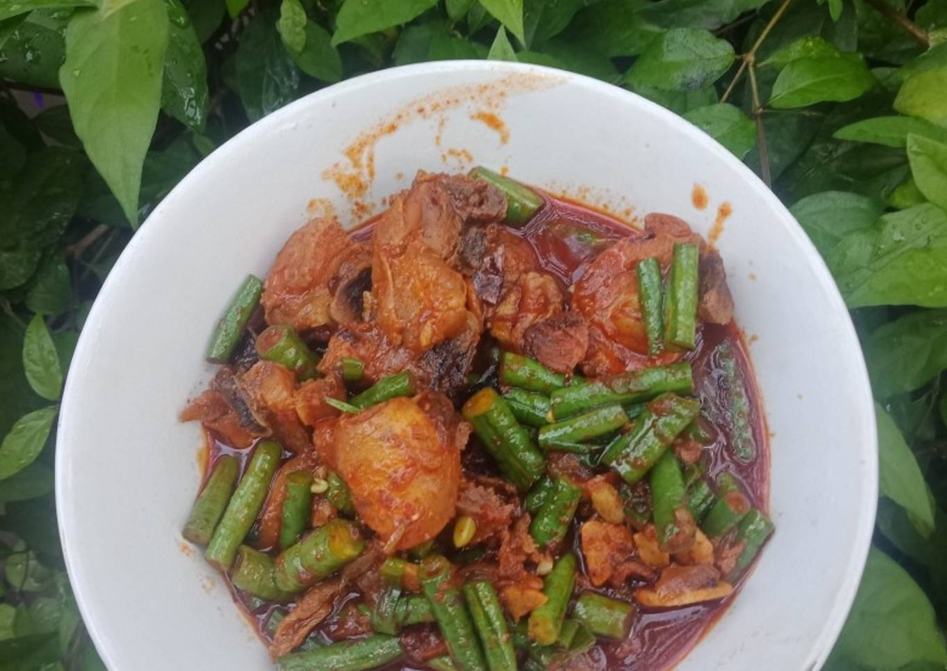 Ayam kacang panjang balado