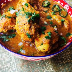 A picture of Kolhapuri Chicken Curry.