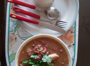 Una foto de Frijoles tiernos con Cerdo al dorado