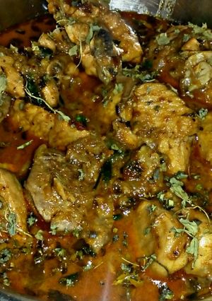 A picture of Methi Chicken.