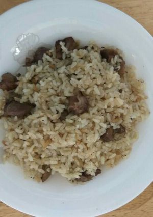 صورة لوصفة أرز بالكبد والقوانص