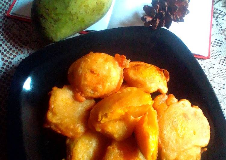 Mangga goreng tepung lembut tanpa telur