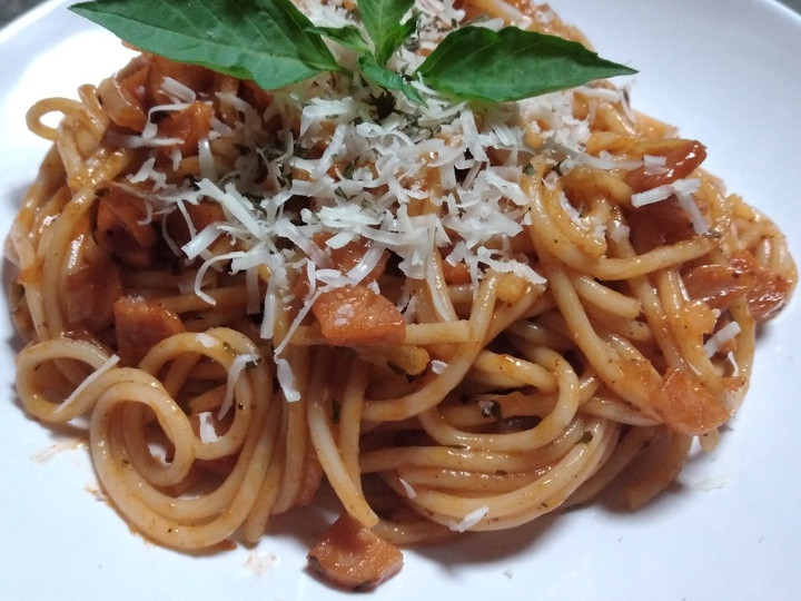 Anti Ribet, Memasak Spaghetty dengan Saus Barbeque Pedass Menu Enak Dan Mudah Dibuat