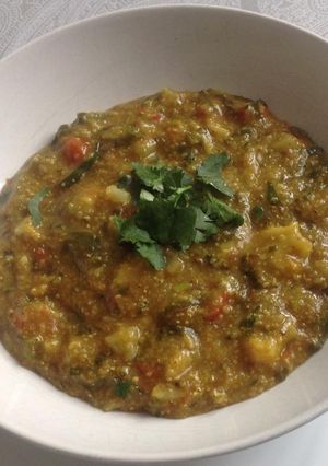 A picture of Healthy Veggie Bajara Khichadi.