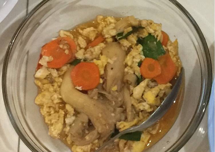 Resep Tumis jamur tiram wortel telur, Enak Banget
