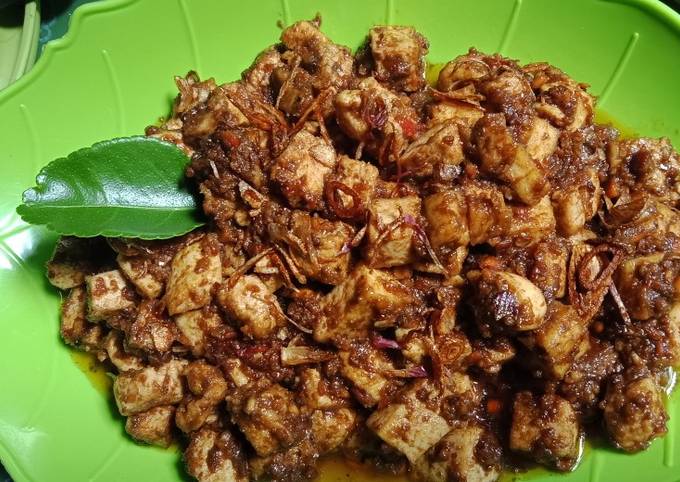 Anti Ribet, Membuat Tahu bumbu sate Menu Enak Dan Mudah Dibuat