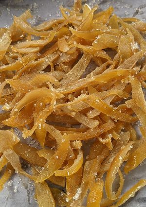 Foto resep Candied lemon peel (gula gula kulit lemon)