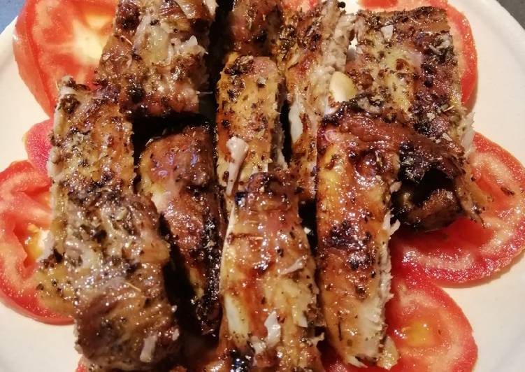 Easiest Way to Prepare Super Quick Homemade Pork Ribs on Tomato