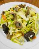 Bắp cải xào lòng gà