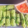 Rau cải cay cuốn tôm thịt