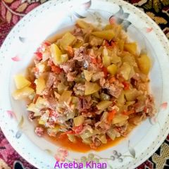 A picture of Kuddu Ghosht.