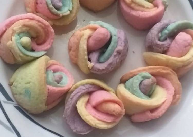 🌹Cookies mawar pelangi 🌈