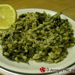A picture of Spinach with rice (spanakorizo).