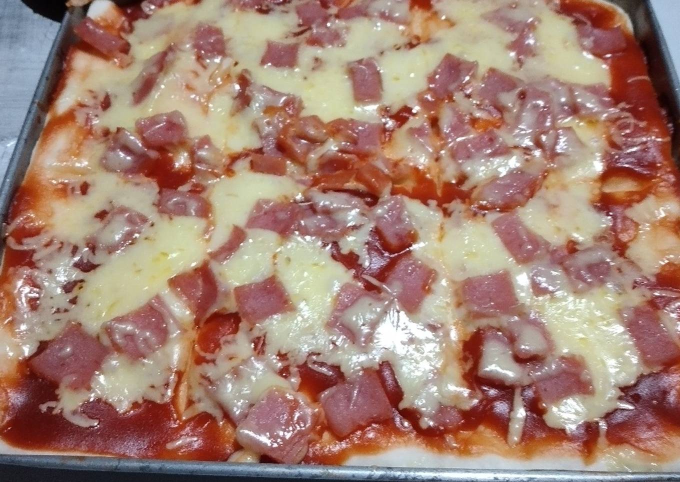 Pizza without cheese and without cheese