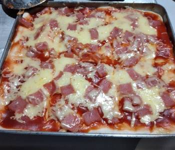 Easy Recipe No Yeast Ham and Cheese Pizza Delicious and Healthy