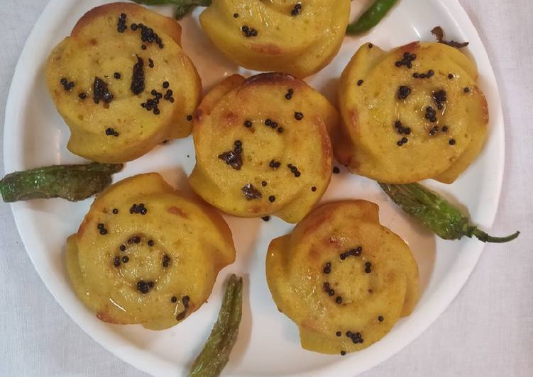 Recipe of Quick Baked Dhokla Florets