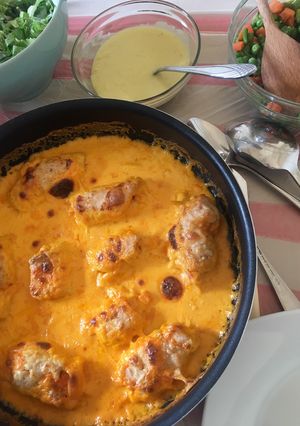 صورة لوصفة فيليه دجاج مع الجبنة والكريمة