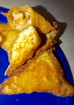 A picture of Buffalo chicken wontons.