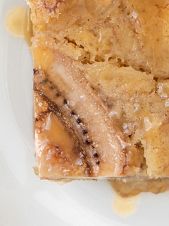 A picture of Whiskey Caramel and Banana Self-saucing Pudding.