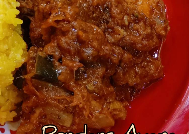 Resepi Mantap Rendang Ayam Jenismasakan Melayu Simple Menu Masakan Kampung