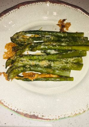 Una foto de Espárragos gratinados