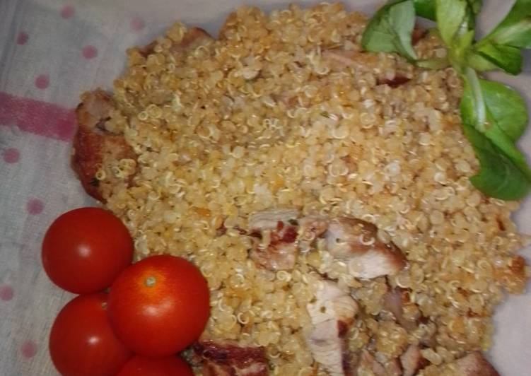 Quinoa con pavo y jengibre al toque de limón y soja