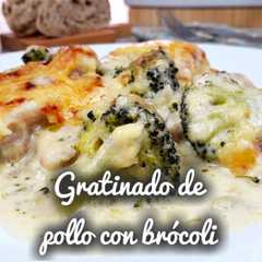 Una foto de Gratinado de pollo con brócoli