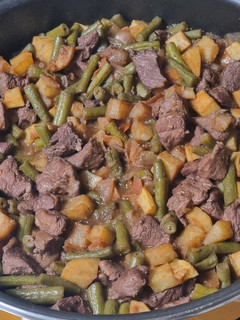 Una foto de Salteado de judías verdes con carne